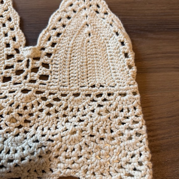 Crochet Halter Top in Cream - Picture 2 of 3